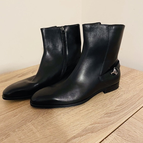 Gucci Men’s horsebit leather boots (new without tags) - Picture 7 of 8